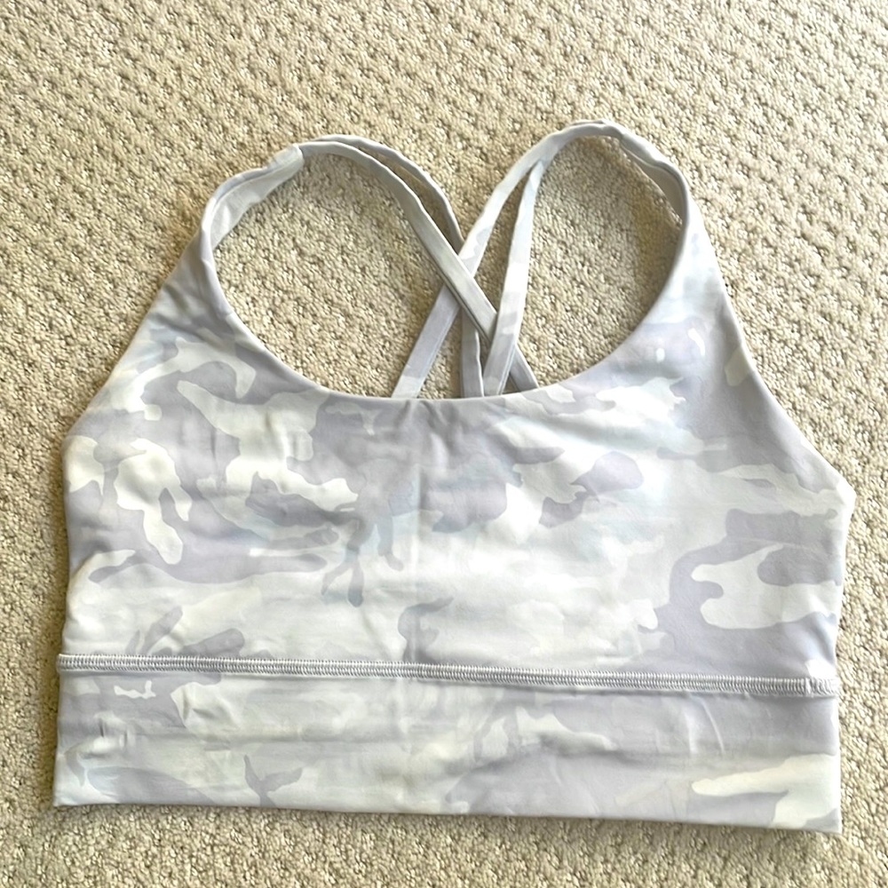 Lululemon white camp sports bra size 8